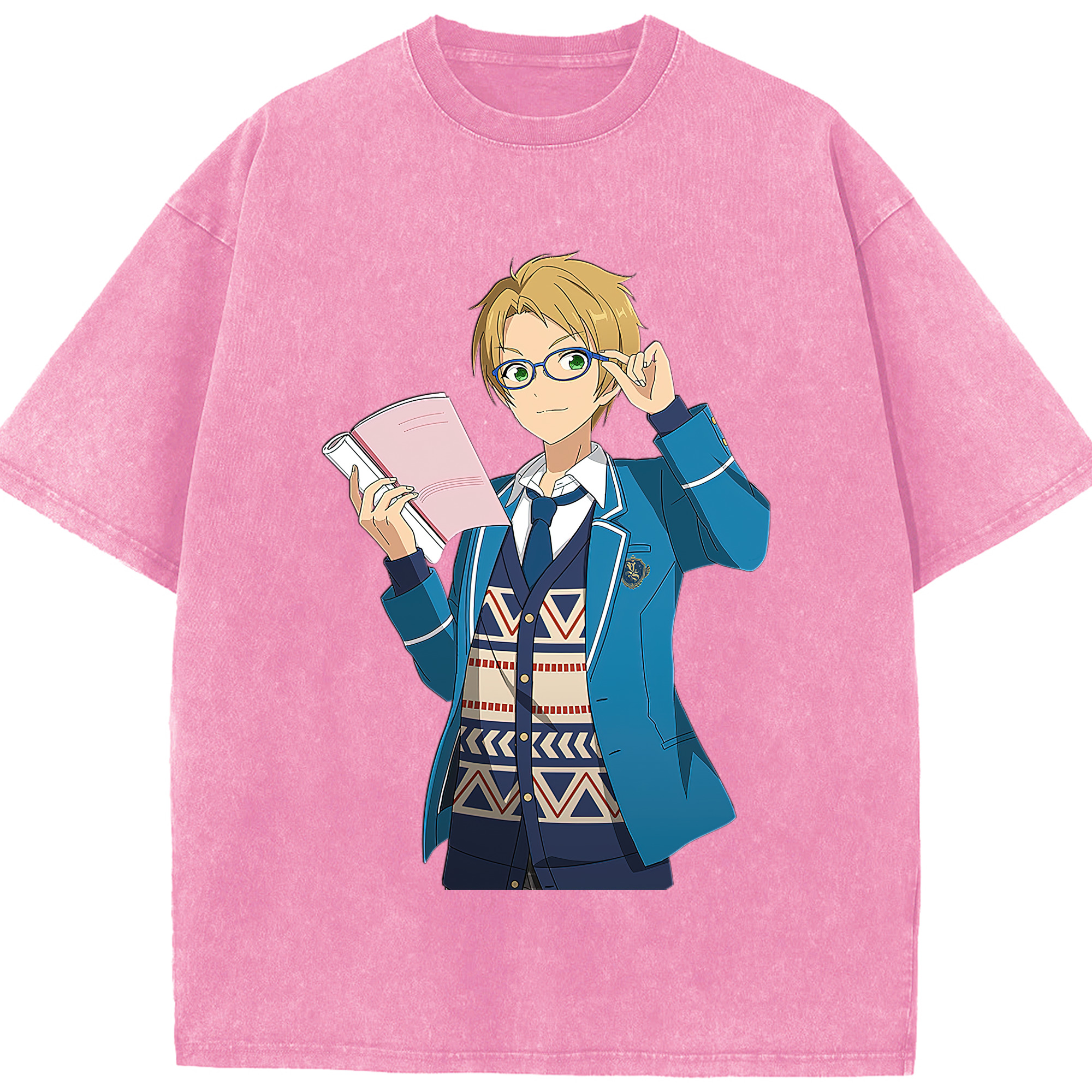（画像用） あんさんぶるスターズ! Ensemble Stars 綿100% ヴィンテージ風 半袖Tシャツ（フロントプリント）